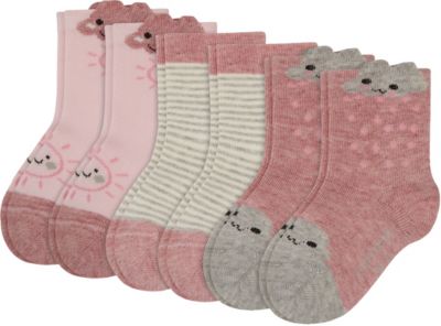 Camano Kinder Sneakersocken 6er Pack - Orchid Smoke 27/30