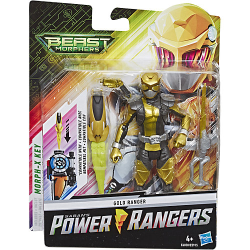 Игровая фигурка Power Rangers Beast Morphers Золотой Рейнджер с боевым ключом, 15 см от Hasbro