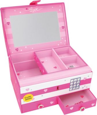 TOPModel Großes Schmuckkästchen mit Code und Sound, pink-weiß, TOPModel