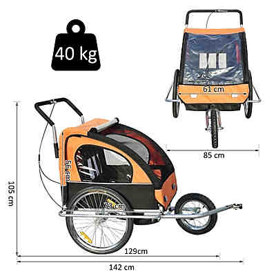 Fahrradanhanger In Schwarz Online Kaufen Mytoys