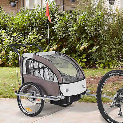 2 In1 Kinderfahrradanhanger Jogger Anhanger Fahrradanhanger Kinder Radanhanger Homcom Mytoys