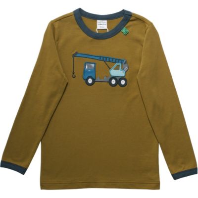 Longsleeve Baustelle oliv Gr. 134 Jungen Kinder