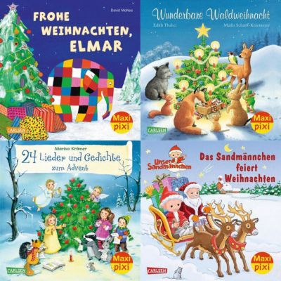 Buch - Maxi Pixi: Leise rieselt der Schnee, 4 Hefte