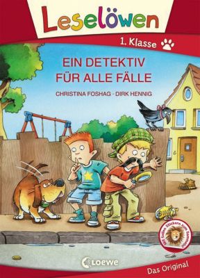 Buch - Leselöwen 1. Klasse: Ein Detektiv alle Fälle, Großbuchstabenausgabe Kinder