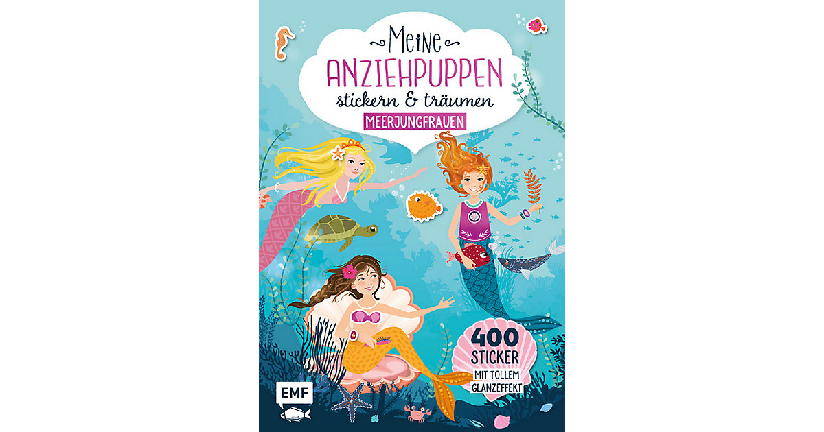 Buch - Meine Anziehpuppen - stickern & träumen: Meerjungfrauen