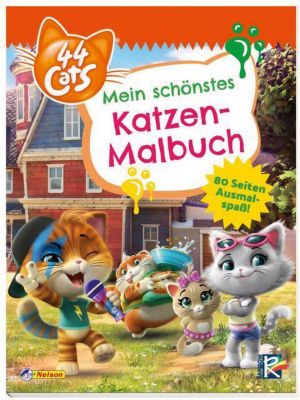 Buch - 44 Cats: Mein schnstes Katzen-Malbuch