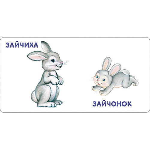 Книжка-картонка "Животные и детёныши" от Робинс