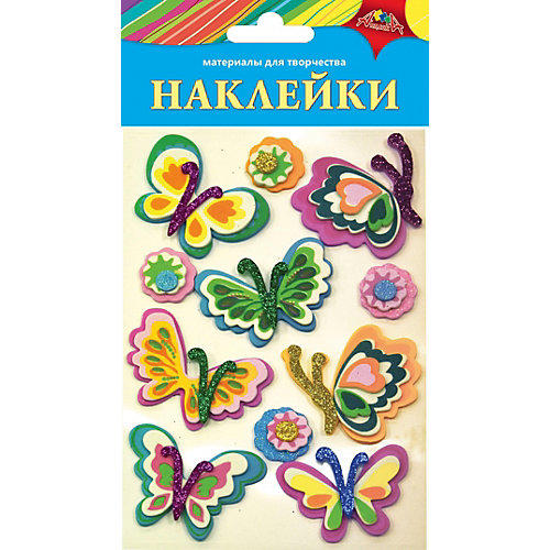 Наклейки Апплика "Ассорти" Цветочки и бабочки 2 от АппликА