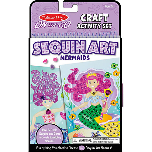 Набор для творчества Melissa & Doug "Аппликация: русалки", с блестками от Melissa & Doug