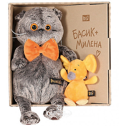 Мягкая игрушка Budi Basa Кот Басик с мышкой Миленой, 25 см от Budi Basa