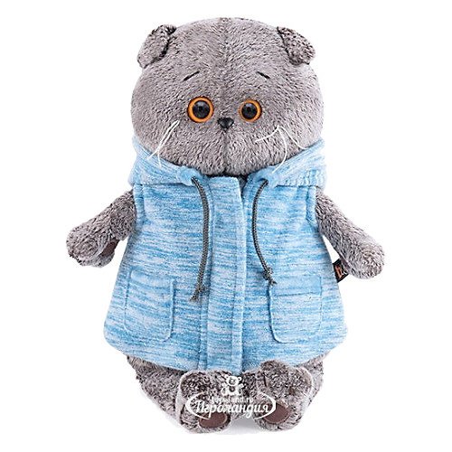Мягкая игрушка Budi Basa Кот Басик в голубом жилете, 22 см от Budi Basa