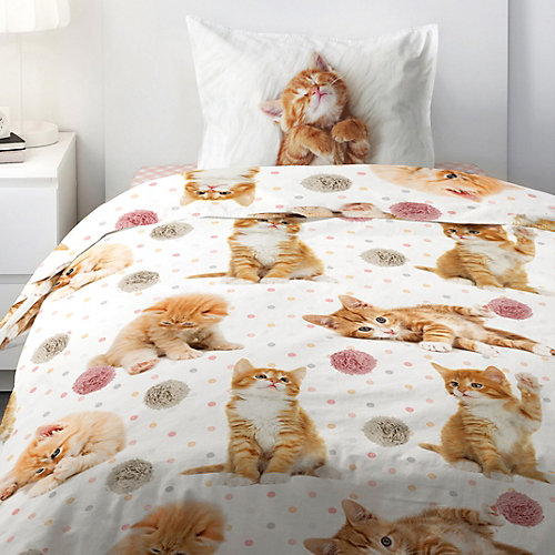 Детское постельное белье 1,5 сп 4 YOU Cute kittens - белый