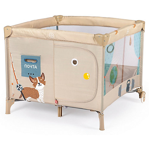Манеж Happy Baby Alex Home бежево-коричневый от Happy Baby