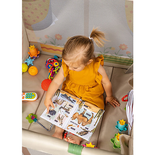Манеж Happy Baby Alex Home бежево-коричневый от Happy Baby