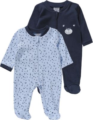 Schlafanzug 1tlg. 2er-Pack MULTIPACK für Jungs blau Gr. 74/80 Jungen Kinder
