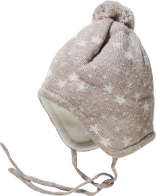 Baby Bommelmtze beige Gr. 45 Jungen Baby