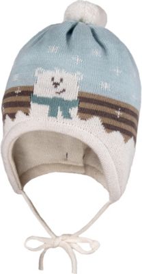 Baby Bommelm�tze wollwei� Gr. 45 Jungen Baby