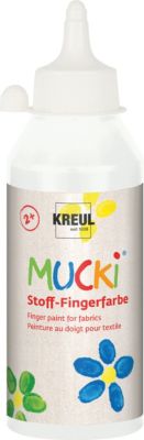 MUCKI Stoff-Fingerfarbe Wei� 250 ml Flasche