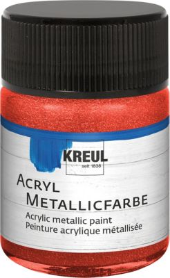 Acryl Metallicfarbe Rot 50 ml Glas