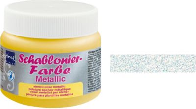 Schablonierfarbe 150ml Glitter-Irisierend fein