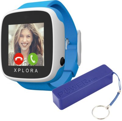 XPLORA GO Smartwatch Kids blue inkl. XLayer Powerbank Colour Line Blue 2600 mAh Jungen Kinder