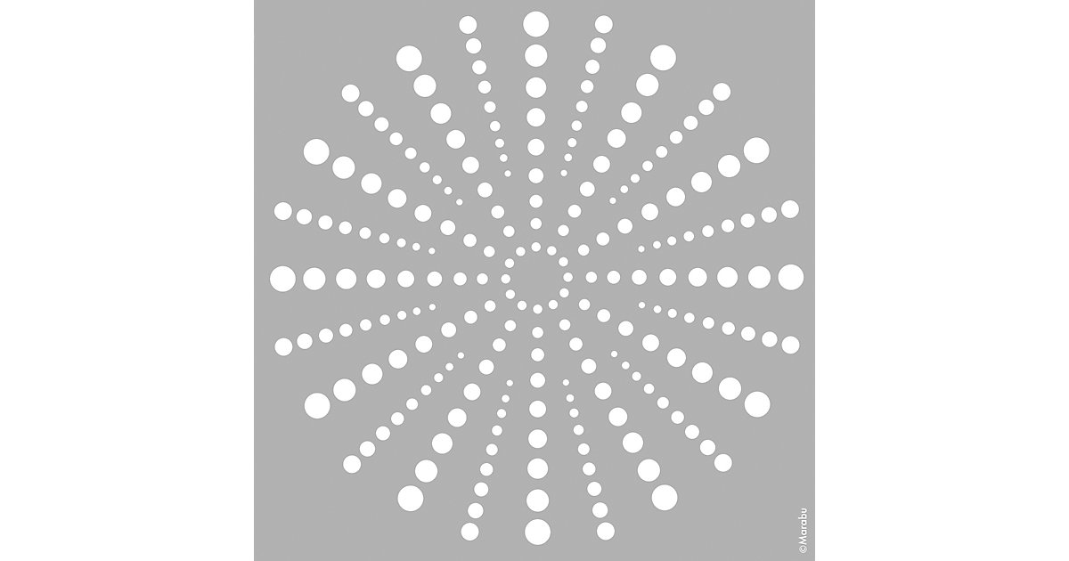 Schablone 33 x 33 cm Beaming Dots