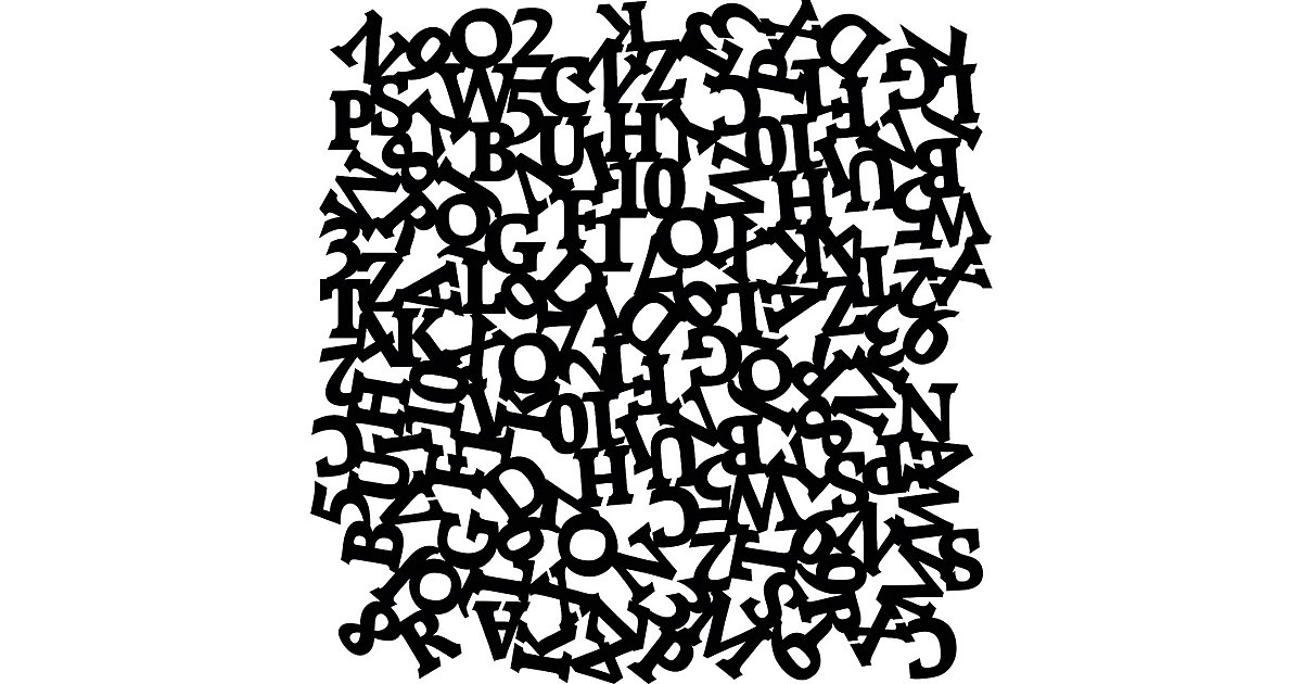 Silhouette Schablone Mixed Alphabet,30x30cm