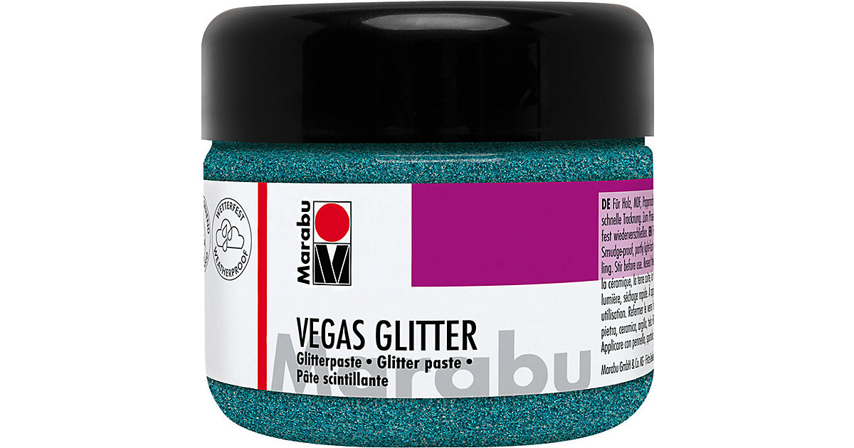 Vegas Glitter, Aquablau Glitter, 225 ml