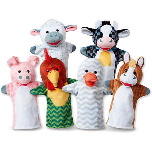 Мягкая игрушка Melissa&Doug "Плюшевые куклы на руку" Животные с фермы от Melissa & Doug