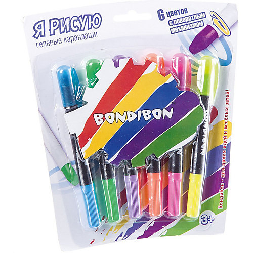 Набор гелевых карандашей Bondibon, 6 цветов от Bondibon