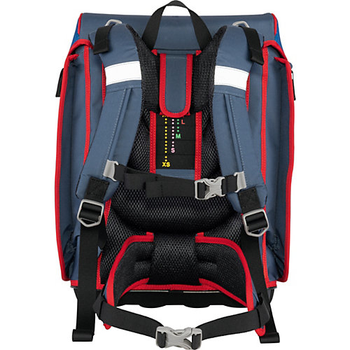 Ранец Derdiedas Ergoflex Max Ниндзя, c наполнением - синий/красный от DerDieDas
