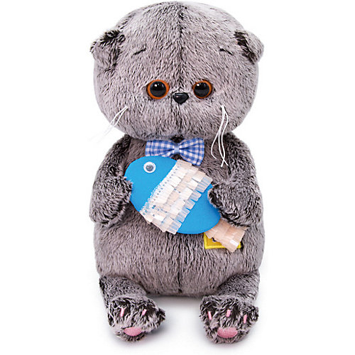 Мягкая игрушка Budi Basa Кот Басик BABY с рыбкой, 20 см от Budi Basa