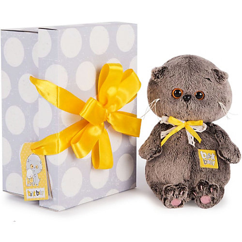 Мягкая игрушка Budi Basa Кот Басик BABY с рыбкой, 20 см от Budi Basa