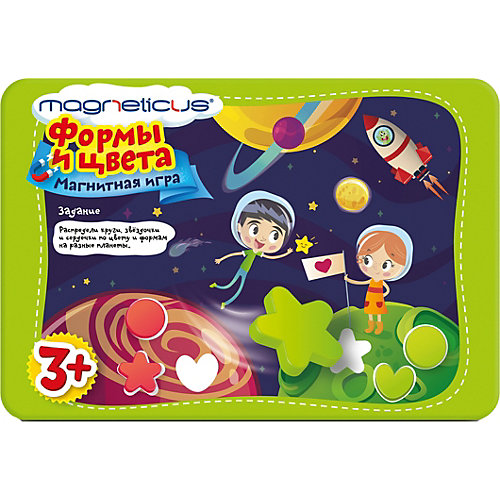 Игровой набор MAGNETICUS "Формы и Цвета" (металлическая коробка) от Magneticus