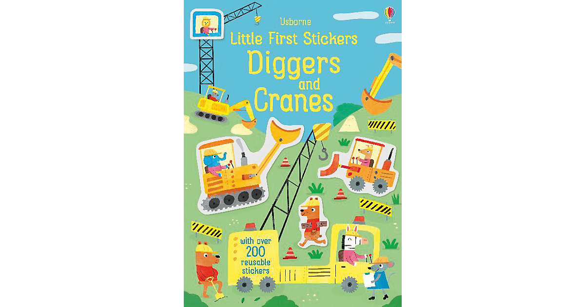 Buch - Little First Stickers - Diggers and Cranes