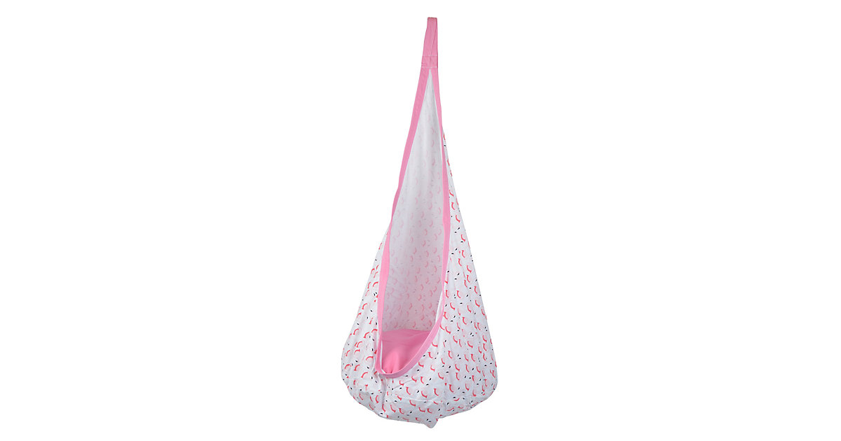 Pink Papaya Hängehöhle mit herausnehmbarem Sitzkissen Doodle creme/rosa