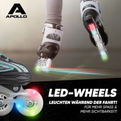 Apollo Super Blades X Pro Inlineskates mit LED Inliner Rollschuhe Fitness 
