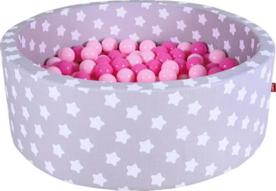 Knorrtoys Bälleset für Bällebad ca Ø7cm extra  100 Bälle  grau creme rosa 56857 
