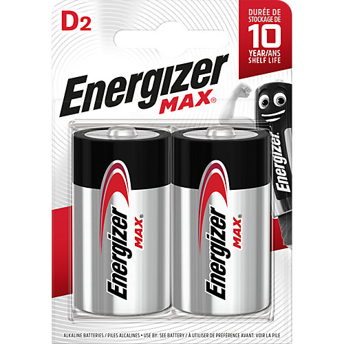 Батарейки алкалиновые Energizer "Max", тип D/LR20, 1,5 V, 2 шт от Energizer