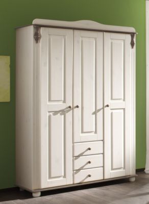 Kleiderschrank 3-türig "Lara II" Lava-Weiß, TICAA | myToys