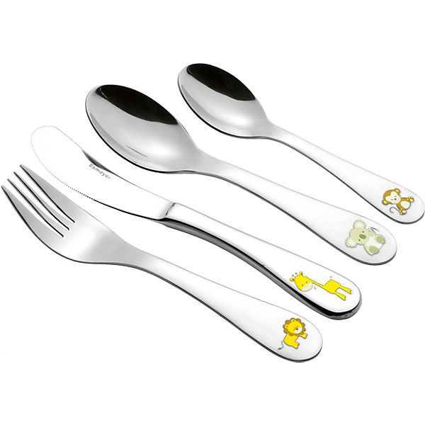 1 Set Edelstahl-Kinderbesteck 4 tlg.