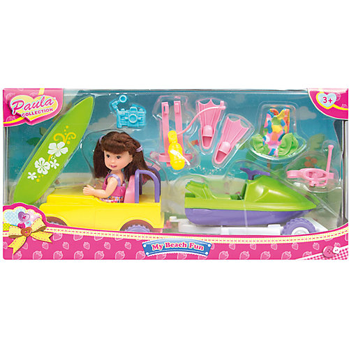 Игровой набор Paula "Едем на море: брюнетка" от Paula