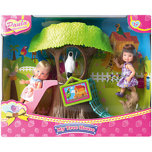 Игровой набор Paula "Домик в лесу", с белым попугаем от Paula