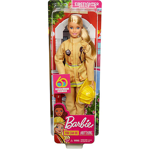 Кукла к 60-летию Barbie "Кем быть?" Пожарный от Mattel