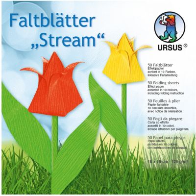 Faltbl�tter Stream 15 x 15 cm, 50 Blatt
