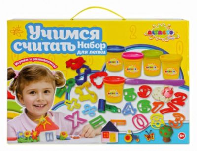 Набор для лепки Altacto Clay "Учимся считать", 5 цветов