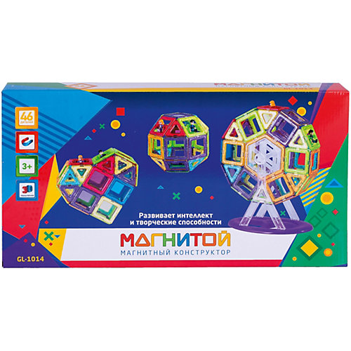 Магнитный конструктор "Магнитой", Колесо обозрения, 46 деталей от Магнитой