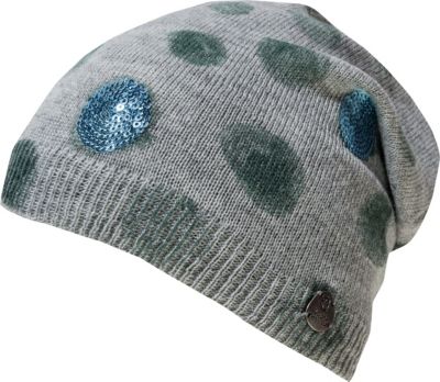 Bommelm�tze Mashu grau/gr�n Gr. 53-55 M�dchen Kinder