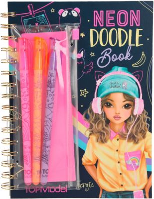 TOPModel Neon Doodle Malbuch inkl. Neonstiften