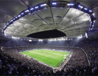 Fototapete Hamburger SV im Stadion bei Nacht  336x260 cm VLIESTAPETE HSV FANSHOP 